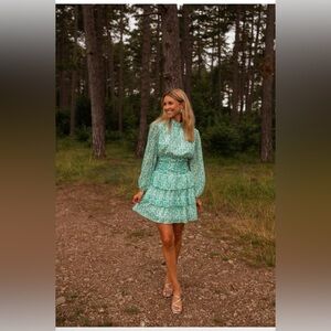 Easy Clothes Blue And Green Manae Dress Our Color: Blue And Green size medium